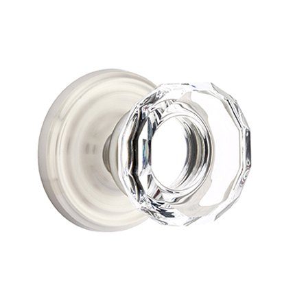 Emtek 8100LW American Heritage Lowell Crystal Knob, Regular Rosette