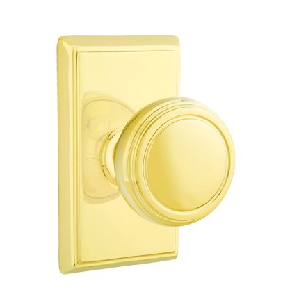 Emtek 8121NW American Heritage Classic Brass Norwich Knob, Rectangular Rosette