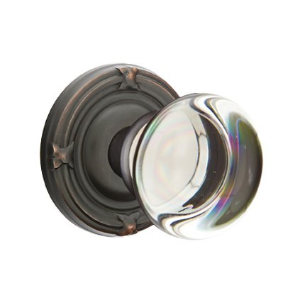 Emtek 8107PC American Heritage Providence Crystal Knob, Ribbon & Reed Rosette