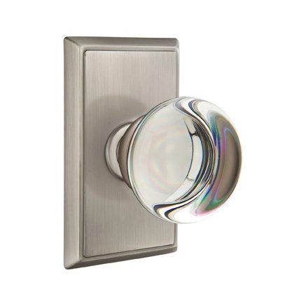 Emtek 8121PC American Heritage Providence Crystal Knob, Rectangular Rosette