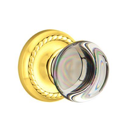 Emtek 8101PC American Heritage Providence Crystal Knob, Rope Rosette
