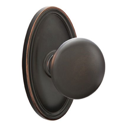 Emtek 8120P American Heritage Classic Brass Providence Knob, Oval Rosette