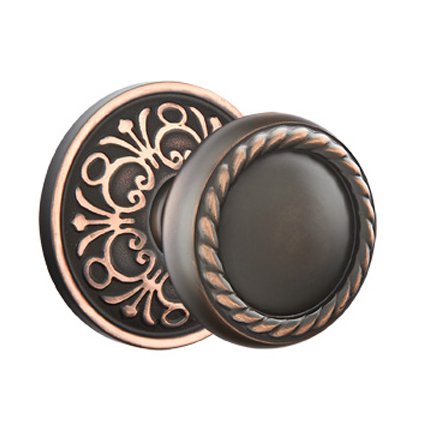 Emtek 8106RK American Heritage Classic Brass Rope Knob, Lancaster Rosette