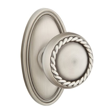 Emtek 8120RK American Heritage Classic Brass Rope Knob, Oval Rosette