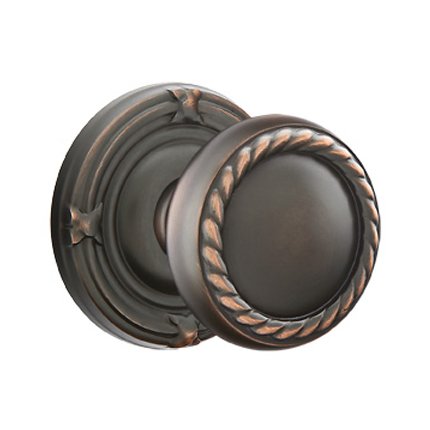 Emtek 8107RK American Heritage Classic Brass Rope Knob, Ribbon & Reed Rosette