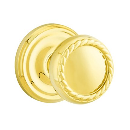 Emtek 8100RK American Heritage Classic Brass Rope Knob, Regular Rosette