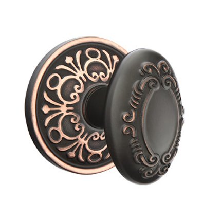 Emtek 8106V American Heritage Classic Brass Victoria Knob, Lancaster Rosette