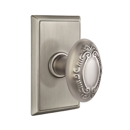 Emtek 8121V American Heritage Classic Brass Victoria Knob, Rectangular Rosette