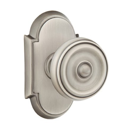 Emtek 8108W American Heritage Classic Brass Waverly Knob, #8 Rosette