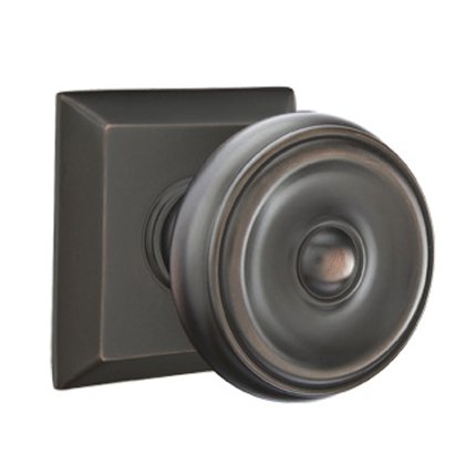 Emtek 8131W American Heritage Classic Brass Waverly Knob, Quincy Rosette