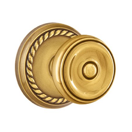Emtek 8101W American Heritage Classic Brass Waverly Knob, Rope Rosette
