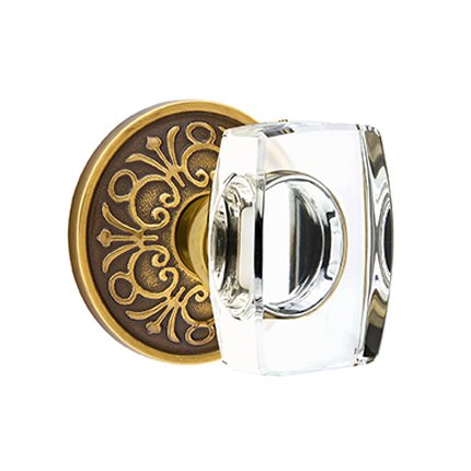 Emtek 8106WS American Heritage Windsor Crystal Knob, Lancaster Rosette