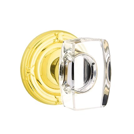 Emtek 8107WS American Heritage Windsor Crystal Knob, Ribbon & Reed Rosette