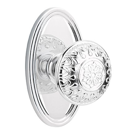 Emtek 8120LN American Heritage Classic Brass Lancaster Knob, Oval Rosette