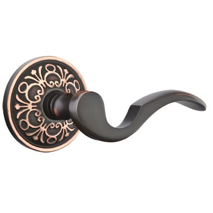 Emtek 8106C American Heritage Classic Brass Cortina Lever, Lancaster Rosette