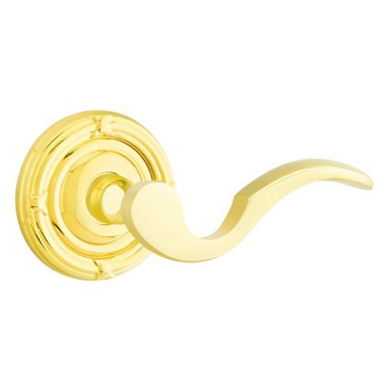 Emtek 8107C American Heritage Classic Brass Cortina Lever, Ribbon & Reed Rosette