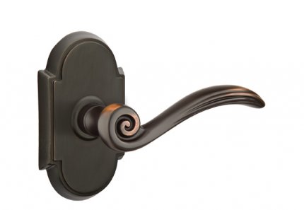Emtek 8108EN American Heritage Classic Brass Elan Lever, #8 Rosette