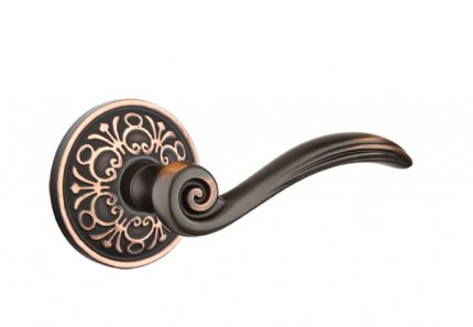Emtek 8106EN American Heritage Classic Brass Elan Lever, Lancaster Rosette