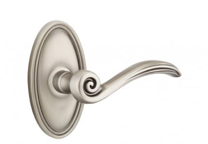 Emtek 8120EN American Heritage Classic Brass Elan Lever, Oval Rosette