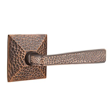 Emtek 5106HM American Heritage Arts & Crafts Hammered Lever, Arts & Crafts Hammered Rosette