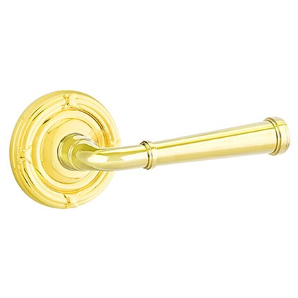 Emtek 8107ME American Heritage Classic Brass Merrimack Lever, Ribbon & Reed Rosette