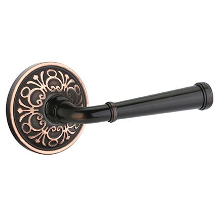Emtek 8106ME American Heritage Classic Brass Merrimack Lever, Lancaster Rosette