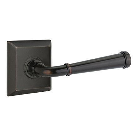 Emtek 8131ME American Heritage Classic Brass Merrimack Lever, Quincy Rosette