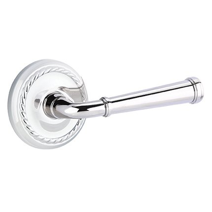 Emtek 8101ME American Heritage Classic Brass Merrimack Lever, Rope Rosette