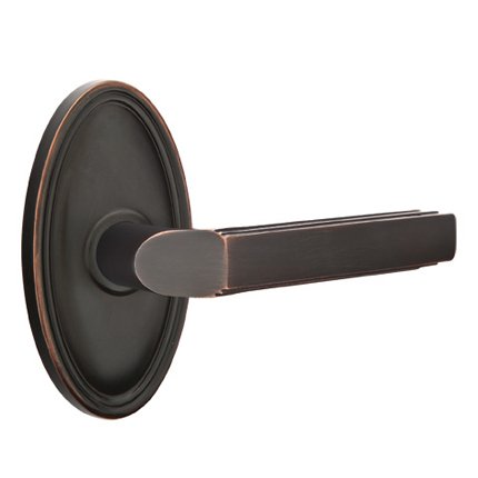 Emtek 8120M American Heritage Classic Brass Milano Lever, Oval Rosette