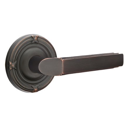 Emtek 8107M American Heritage Classic Brass Milano Lever, Ribbon & Reed Rosette