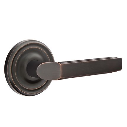 Emtek 8100M American Heritage Classic Brass Milano Lever, Regular Rosette