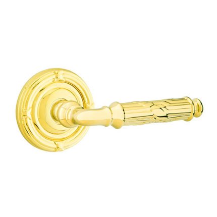 Emtek 8107RBL American Heritage Classic Brass Ribbon & Reed Lever, Ribbon & Reed Rosette