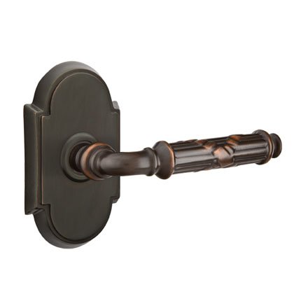 Emtek 8108RBL American Heritage Classic Brass Ribbon & Reed Lever, #8 Rosette