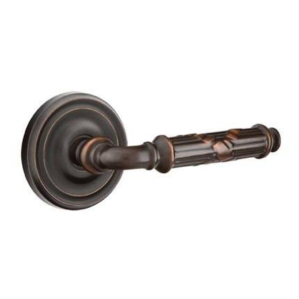 Emtek 8100RBL American Heritage Classic Brass Ribbon & Reed Lever, Regular Rosette