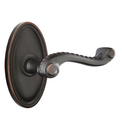 Emtek 8120RL American Heritage Classic Brass Rope Lever, Oval Rosette