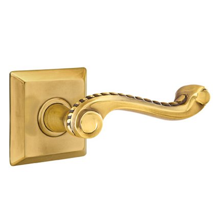 Emtek 8131RL American Heritage Classic Brass Rope Lever, Quincy Rosette