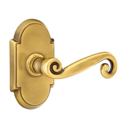 Emtek 8108R American Heritage Classic Brass Rustic Lever, #8 Rosette