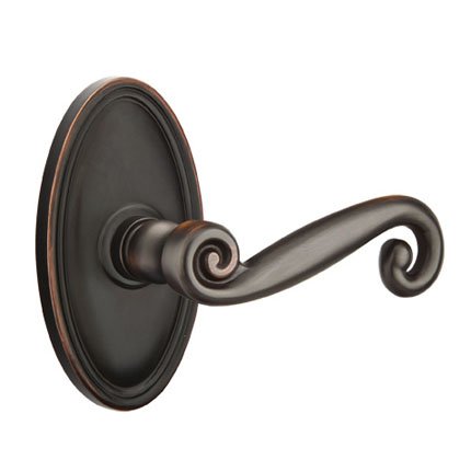 Emtek 8120R American Heritage Classic Brass Rustic Lever, Oval Rosette