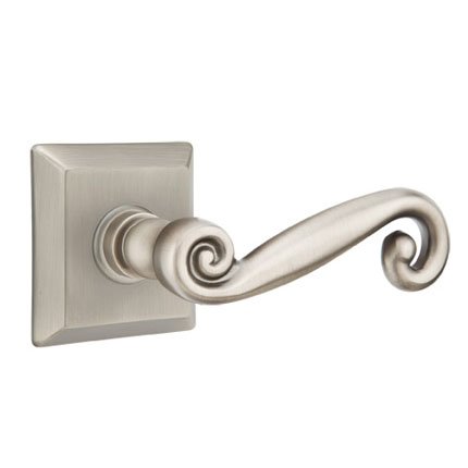 Emtek 8131R American Heritage Classic Brass Rustic Lever, Quincy Rosette