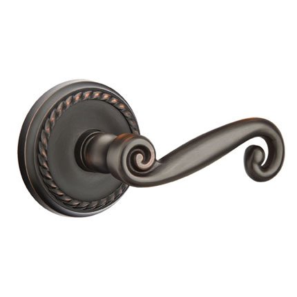 Emtek 8101R American Heritage Classic Brass Rustic Lever, Rope Rosette