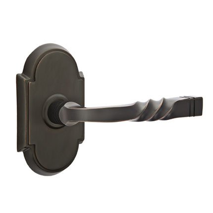 Emtek 8108SF American Heritage Classic Brass Santa Fe Lever, #8 Rosette