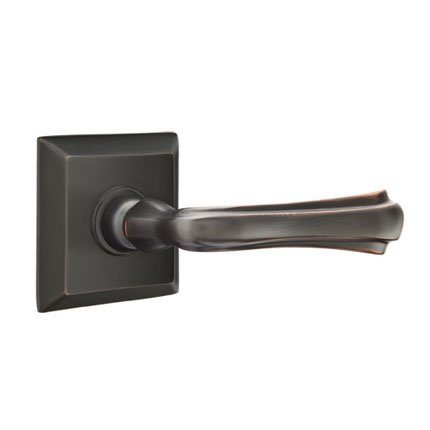 Emtek 8131WM American Heritage Classic Brass Wembley Lever, Quincy Rosette