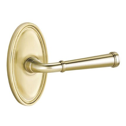 Emtek 8120ME American Heritage Classic Brass Merrimack Lever, Oval Rosette