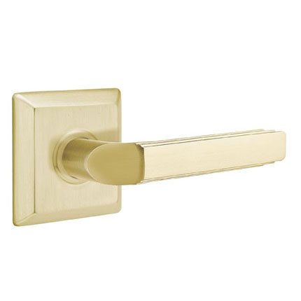 Emtek 8131M American Heritage Classic Brass Milano Lever, Quincy Rosette