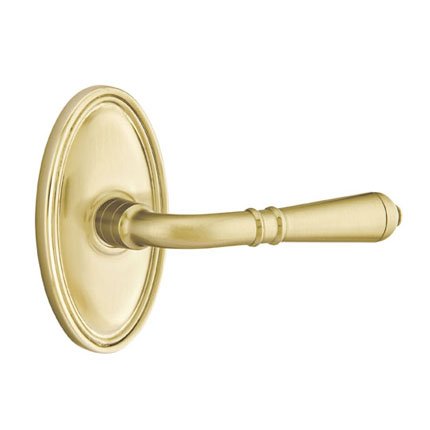 Emtek 8120T American Heritage Classic Brass Turino Lever, Oval Rosette