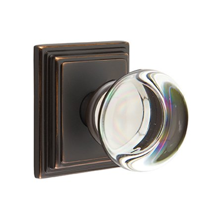 Emtek 8161PC American Heritage Providence Crystal Knob, Wilshire Rosette