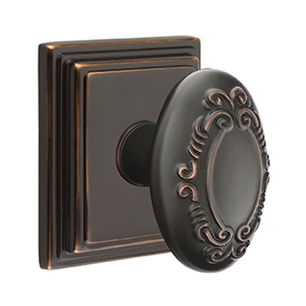 Emtek 8161V American Heritage Classic Brass Victoria Knob, Wilshire Rosette