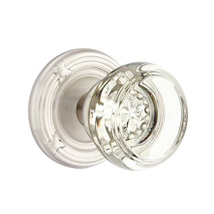 Emtek 8107GT American Heritage Crystal Georgetown Knob, Ribbon & Reed Rosette