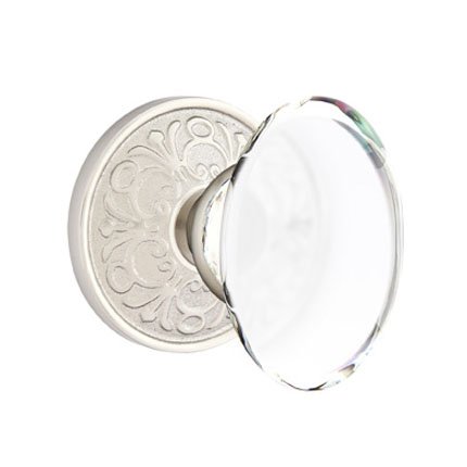 Emtek 8106HT American Heritage Crystal Hampton Knob, Lancaster Rosette