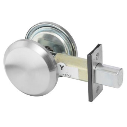 Accentra D242 Communicating Door Deadbolt, Blank Plate with Thumbturn, Grade 2 - QUICKSHIP, Satin Chrome Finish
